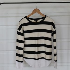 B&W Striped Studio Top By J. Crew